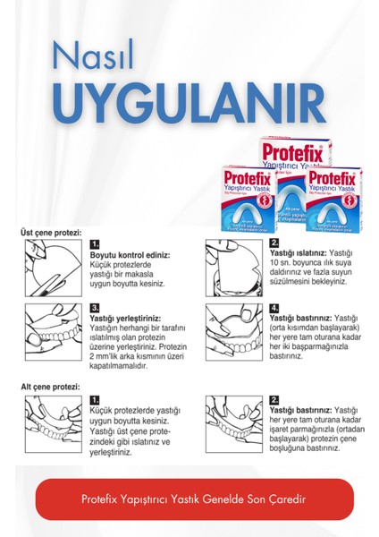 Diş Protezleri İçin Alt Çene Yapıştırıcı Yastık