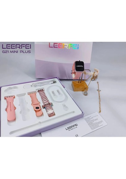 Leerfei G21 Ultra Akıllı Saat Çanta, Kolye, Küpe, Bileklik Hediyeli Amoled Ekran fiyatları