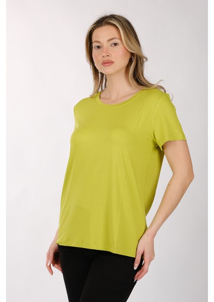 Kadın Oversize T-Shirt - Kısa Kol Yuvarlak Yaka Minimalist Günlük modelleri