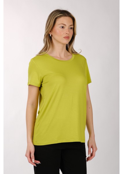 Kadın Oversize T-Shirt - Kısa Kol Yuvarlak Yaka Minimalist Günlük fırsatları