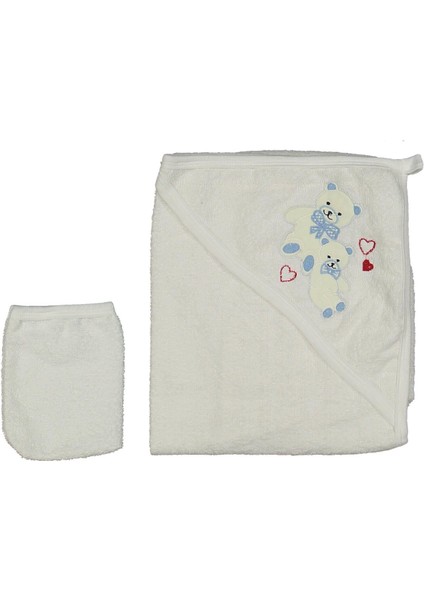 Unısex 1/36 Ay Ayı Nakışlı Dokuma Havlu Silgi