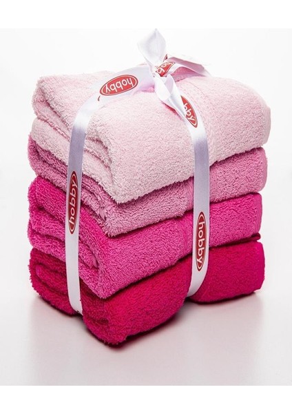 4´lü 50X90 Havlu Seti Pembe modelleri