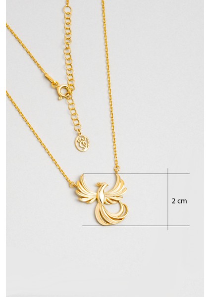 Anka Kuşu 18 Ayar Sarı Altın Kaplama 46 cm Gümüş Kolye fiyatları