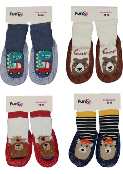 Erkek 6/18 Ay Desenli Çarık Çorap