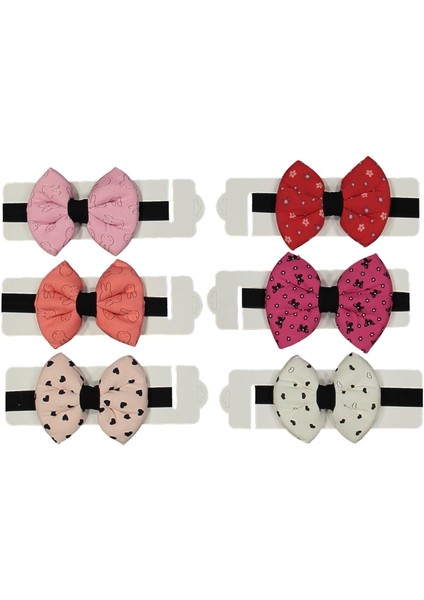 Kız 3/24 Ay Bebek Fiyonklu Lastikli Saç Bandı