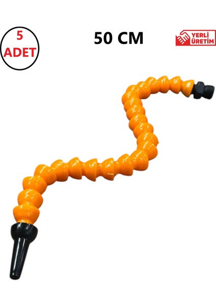 1/4 Spiral Bor Yağ Hortumu Sivri Ağızlı 50 cm ( 5 Adet )