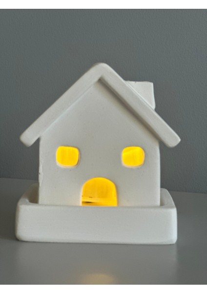 Boyanabilir Tütsülük ve Gece Lambası Dekoratif Ev + Pilli Işık modelleri