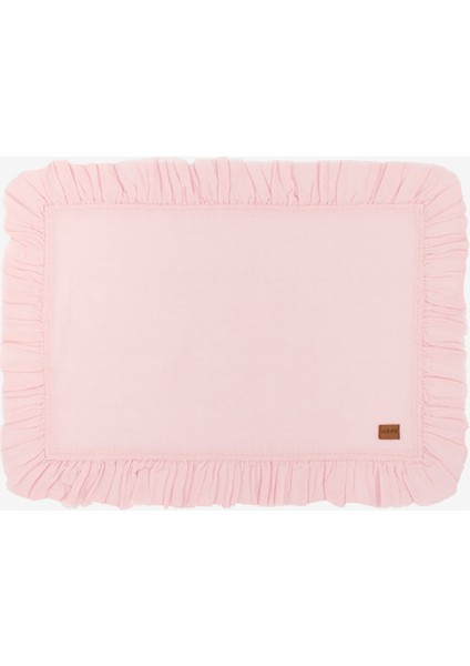 Frilled Linen Keten 2'li Amerikan Servis Pembe 30 x 45