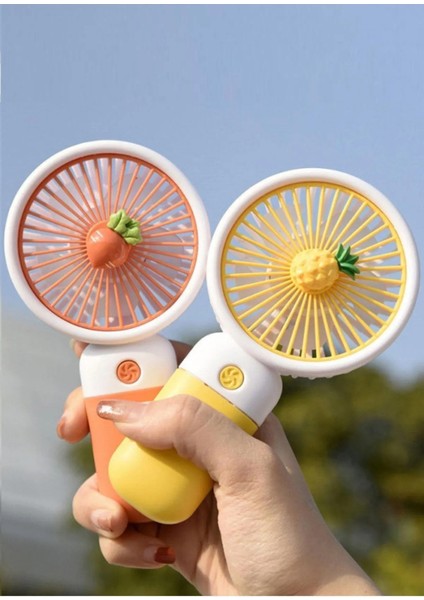 Şarjlı Masa Üstü ve El Fan Taşınabilir Şarj Edilebilir Serinletici Mini Fan
