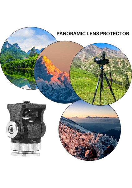Mini Sıcak Ayakkabı Montaj Monitör Mikrofon Flaş Tutucu 1/4 Inç Vida Kamera Braketi Tripod Kafası Monitör Flaş Kamera Aksesuarları (Yurt Dışından)