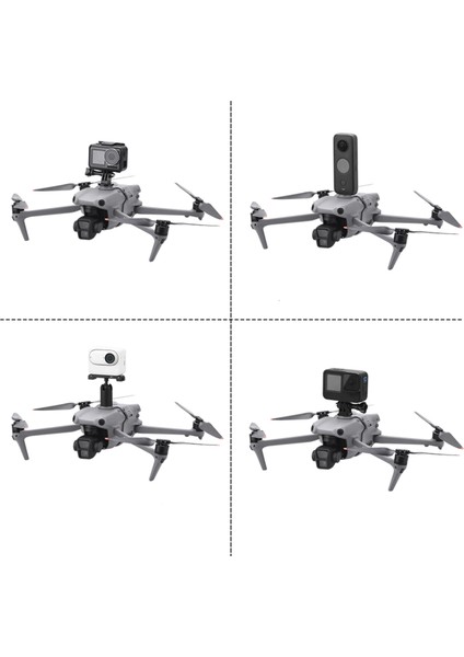 Djı Air 3 Drone Için Genişleme Braketi Işık Üst Genişletilmiş Tutucu Gopro Eylem Kamera Konektörü Sabit Taban Adaptörü Montajı (Yurt Dışından)