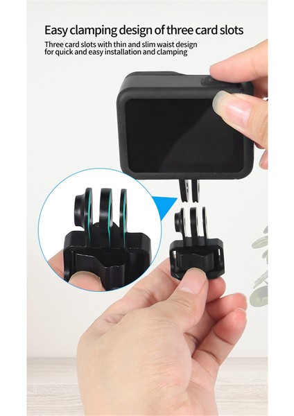 Yükseltilmiş 2. Gopro Üç Karttan 1/4 Adaptörüne Alai Konumlandırma Sökme Sabit Montaj Tabanı, Siyah Kırmızı A (Yurt Dışından)