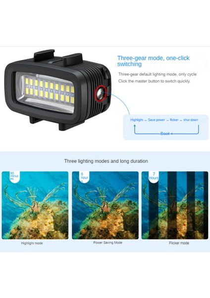 Gopro Kamera Için 20LED Taşınabilir Dalış Dolgu Işığı Açık Canlı Fotoğraf Aydınlatma Fotoğraf Fotoğraf Işığı (Yurt Dışından) modelleri