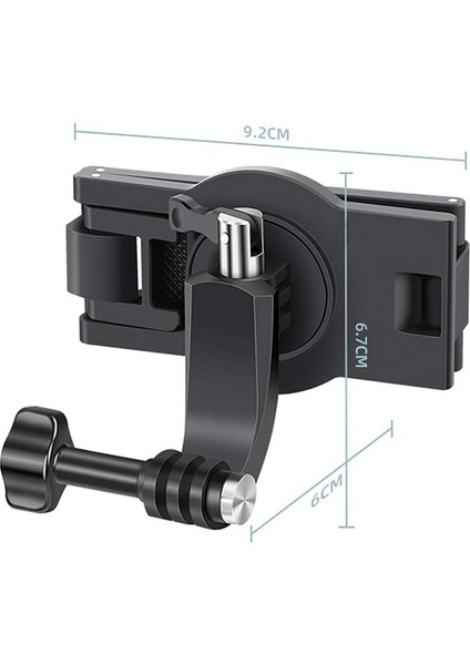 Sırt Çantası Tutucu 360 Derece Dönebilir Ayarlanabilir Açı Sırt Çantası Omuz Askısı Montajı Gopro Hero 9 INSTA360 Djı Osmo Için (Yurt Dışından)