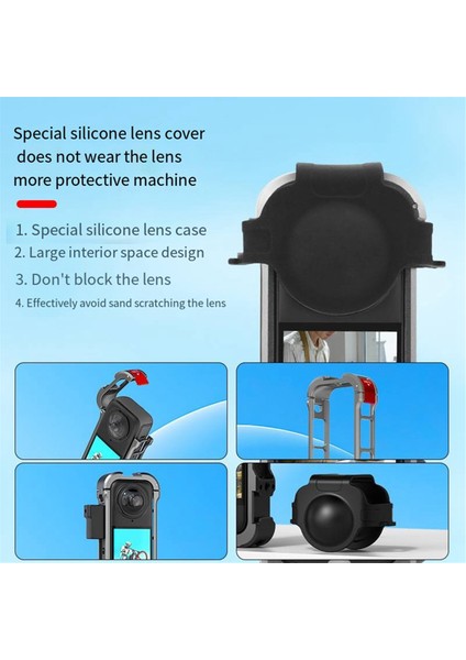 INSTA360 X4 Metal Çerçeve, Spor Kamerası Kafes Genişleme Braketi Sabitleme Klipsi, Yatay Çekim Aksesuarları (Yurt Dışından) fırsatları