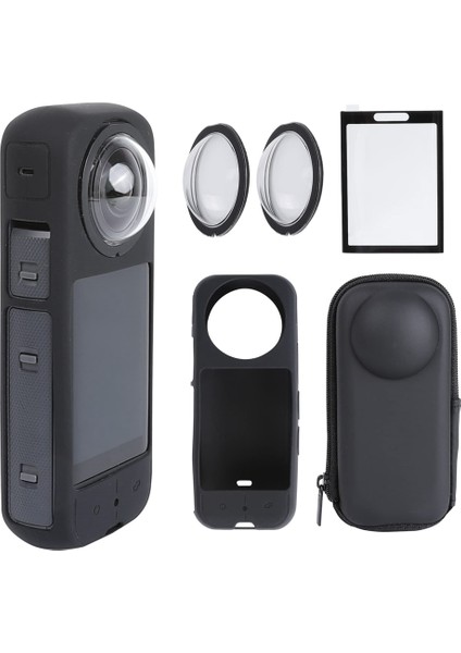 INSTA360 X3 Kamera Koruyucu Aksesuar Seti, Lens Koruyucu/silikon Koruyucu Kapak/ekran Koruyucular/kamera Kılıfı Için (Yurt Dışından)