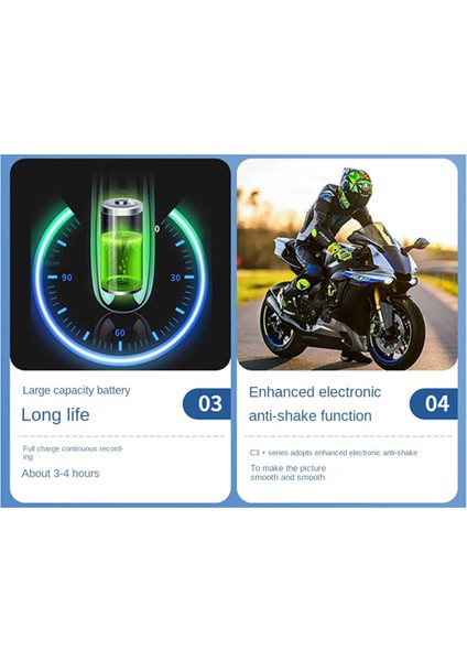 Hd Cep Aksiyon Kamerası Rıde Wifi Mini Spor Kamerası Kask Seyahat Bisiklet Sürücüsü Için Su Geçirmez Kılıflı Sarsıntı Önleyici (Yurt Dışından)