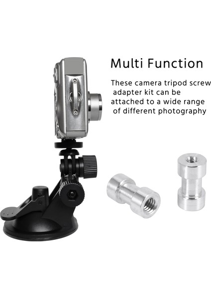 22'li Paket Kamera 1/4 Ila 1/4 Vida 1/4 Ila 3/8 Tripod Dönüştürücü Pirinç Vida Adaptörü Spigot Vida Montaj Seti Kamera Tripod Monopod Flaş Işığı (Yurt Dışından)