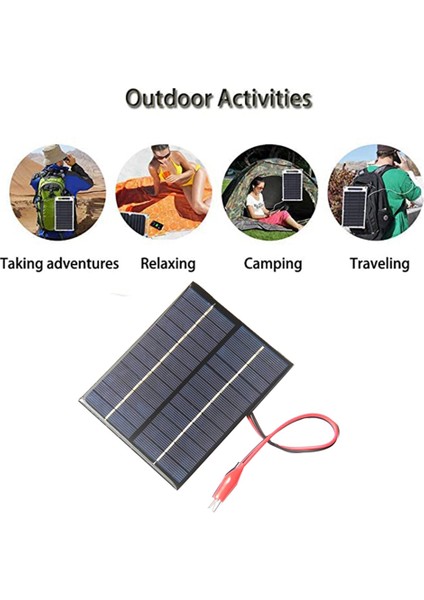 12V 2W Güneş Paneli Şarj Cihazı Güç Dıy Güneş Pili Modülü Pil Su Geçirmez Araba Açık Kamp Için (Yurt Dışından) modelleri