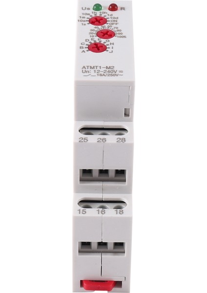 12-240VAC/DC Din Ray Tipi Zaman Geciktirme Rölesi 16A/250VAC Çok Fonksiyonlu Zaman Rölesi 10 Fonksiyon Seçeneği, Atmt1-M2 (Yurt Dışından)