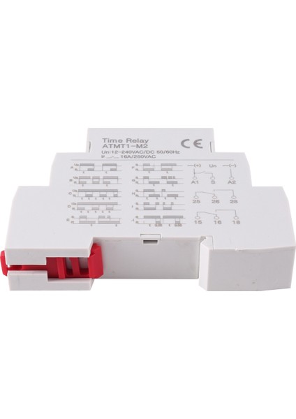 12-240VAC/DC Din Ray Tipi Zaman Geciktirme Rölesi 16A/250VAC Çok Fonksiyonlu Zaman Rölesi 10 Fonksiyon Seçeneği, Atmt1-M2 (Yurt Dışından)