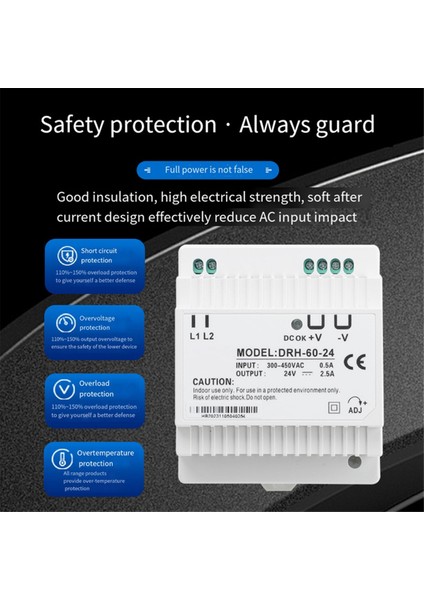 Drh-60-24 Anahtarlama Güç Kaynağı 60W Tek Çıkışlı 24V Endüstriyel Din Raylı Güç Kaynağı Anahtarı Ev Aletleri Için (Yurt Dışından) fırsatları