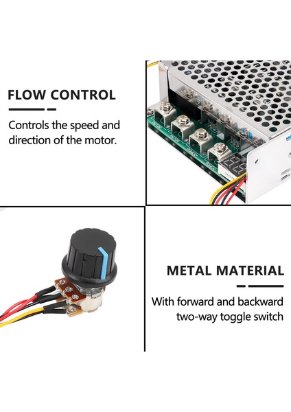Dc 10-55V 100A 3000W Motor Hız Kontrol Cihazı Tersinir Pwm Kontrolü Ileri ve Geri Kontrol Cihazı (Yurt Dışından)