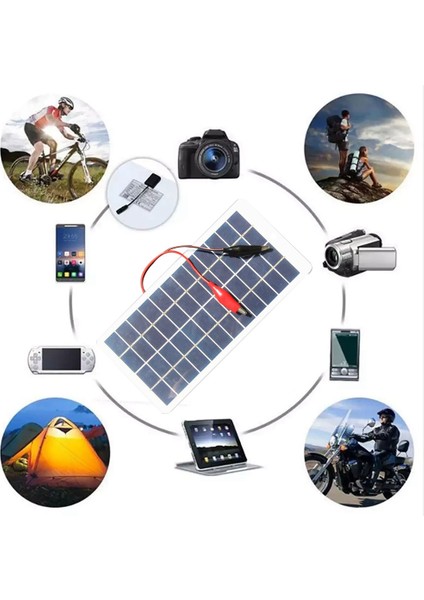 5W 12V Polisilikon Güneş Paneli Dış Mekan Taşınabilir Su Geçirmez Şarj Paneli Klipsli 9-12V Pil Şarj Edebilir (Yurt Dışından) fiyatları