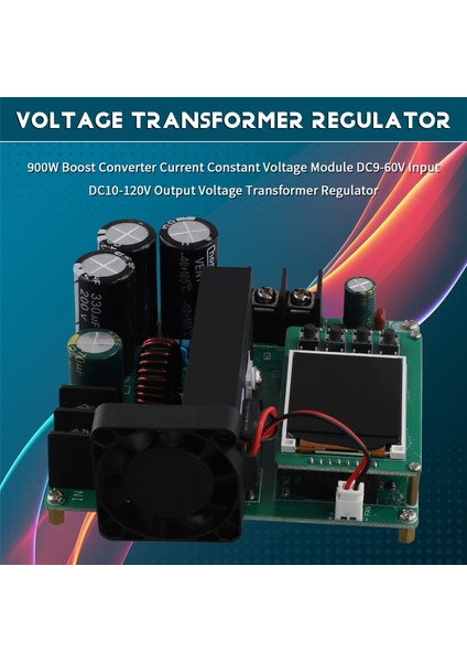 900W Boost Konvertör Akım Sabit Voltaj Modülü DC9-60V Giriş DC10-120V Çıkış Voltaj Transformatörü Regülatörü (Yurt Dışından)