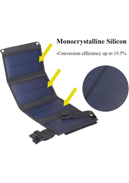 Kamp Cep Telefonu Tablet Cihazları Güç Bankası B Için USB Çıkışlı Solar Şarj Cihazı ile Katlanabilir Güneş Paneli Güneş Pili (Yurt Dışından) fiyatları