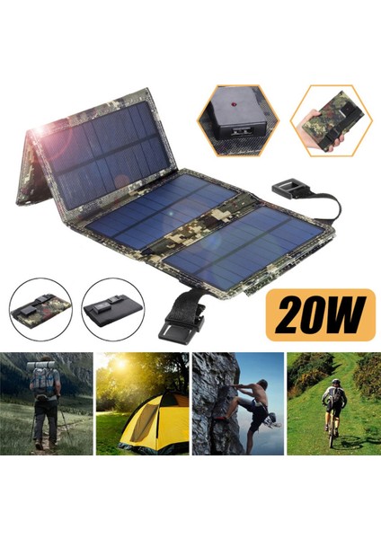 Kamp Cep Telefonu Tablet Cihazları Güç Bankası B Için USB Çıkışlı Solar Şarj Cihazı ile Katlanabilir Güneş Paneli Güneş Pili (Yurt Dışından) indirimleri