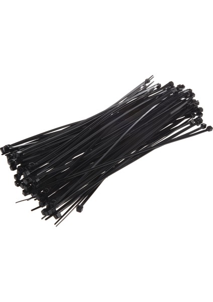 Sodıal(R) 8" Plastik Kablo Bağları 100'LÜ Paket (Siyah) (Yurt Dışından)