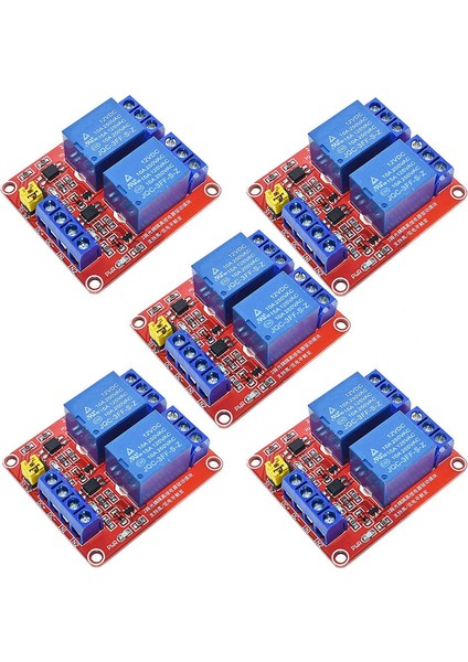 Raspberry Pi Arduino Için Optocoupler Yüksek Veya Düşük Seviye Tetikleyici Genişletme Kartı ile 5 Adet 2 Kanal 12V Röle Modülü (Yurt Dışından)
