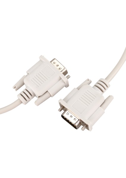 1.4m RS232 Db9 9 Pin Erkek - VGA Video 15 Pin Erkek Adaptör Kablosu Açık Gri (Yurt Dışından)