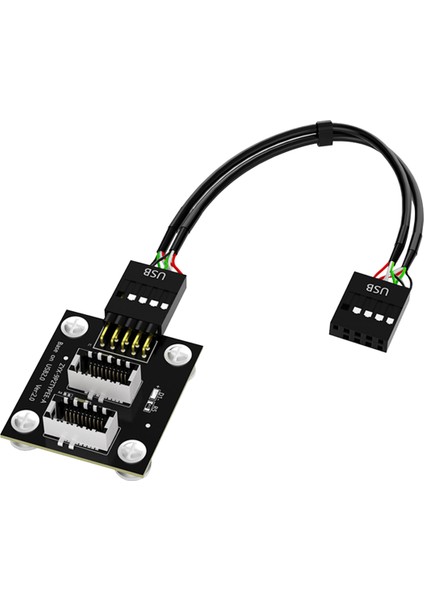 Çift USB 3.1 Ön Panel Soket Anahtarı-A Tip-E - USB 2.0 9pin Anakart Başlığı Erkek Kablo Uzatma Adaptörü (Yurt Dışından)