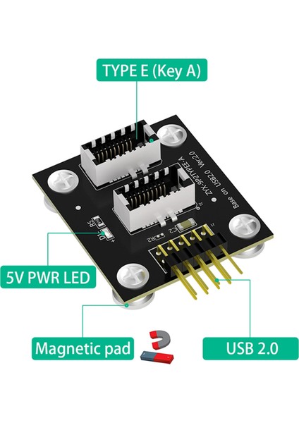 Çift USB 3.1 Ön Panel Soket Anahtarı-A Tip-E - USB 2.0 9pin Anakart Başlığı Erkek Kablo Uzatma Adaptörü (Yurt Dışından)