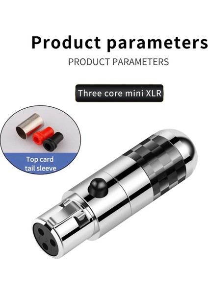 Xlr Dişi Konnektörler 3pin Rodyum Kaplamalı Ses Fişi Hıfı Mikrofon Jakı Xlr Denge Kablosu Kulaklık Adaptörü Hoparlör (Yurt Dışından)