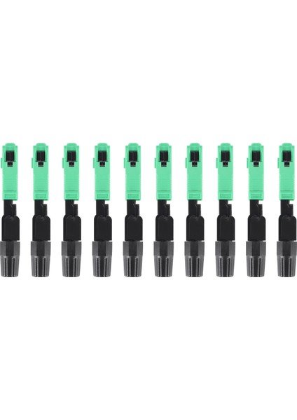 10 Adet Sc/apc Fiber Optik Konektör Gömülü Tek Modlu Bileşen Fiber Optik Hızlı Bağlantı-Siyah + Yeşil (Yurt Dışından) fiyatları