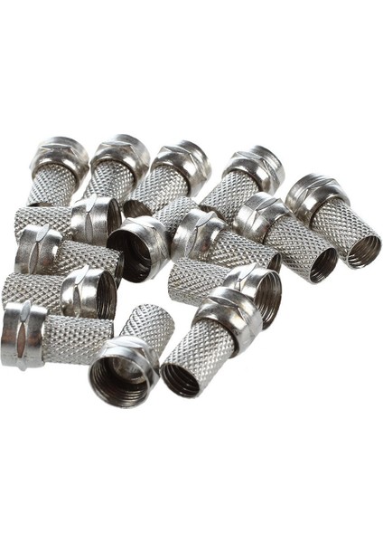 15 Adet Rg6 F-Tipi Twist-On Koaksiyel Koaksiyel Kablo Rf Konektörü Erkek Cctv Kamera Için (Yurt Dışından)