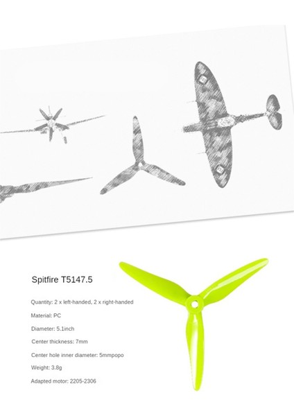 2 Çift Spitfire T5147.5 Pervane 2cw+2ccw Fpv Pervane 5mm Popo Fpv Freestyle Iha Aksesuarları Parçaları (Yurt Dışından) indirimleri
