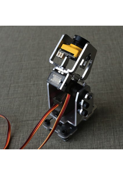 Takım Dc 4.8-5V Çift Servo Gimbal Braketi 29X29MM Kamera Pan/tilt Standı ile 2 Adet 9g Direksiyon Dişlisi Rc Fpv Drone(B) (Yurt Dışından)