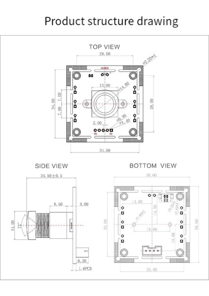 720P Kamera Modülü 72°küçük Bozulma OV9732 Modülü 1mp Raspberry Pi Android Linux Windows Uvc Mac Os Için (Yurt Dışından) modelleri