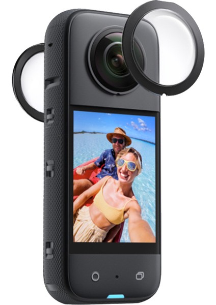 Insta 360X3 Yapışkan Lens Muhafızları Koruyucu Panoramik Lens Koruyucu Spor Kamera Aksesuarları (Yurt Dışından)