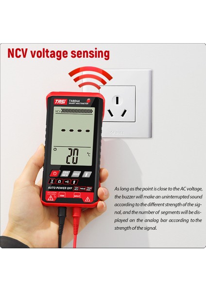 TA804A Dijital Multimetre True Rms Otomatik Ultra Ince Ncv Voltmetre (Yurt Dışından)