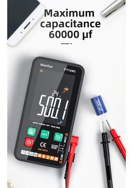 FY129C Dijital Multimetre 5999 Sayım Arka Aydınlatmalı LCD Ac/dc Voltaj Test Cihazı Ncv (Yurt Dışından) modelleri
