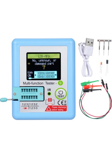 Lcr-Mf9 1.8'' Tft LCD Ekran Transistör Test Cihazı Kondansatör Direnç Ölçer (验证：83 Karakter Boşluklu, Teknik Terim Korundu, Çift Özellik Vurgusu, Tekrarsız) (Yurt Dışından)