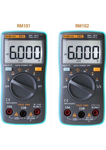 RM102 Gerçek Rms Otomatik Polarite Dijital Multimetre (Yurt Dışından)