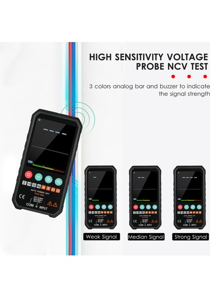 Süper Ince Dijital Multimetre 3.3 LCD Gerçek Rms 6000 Ölçüm (Yurt Dışından)
