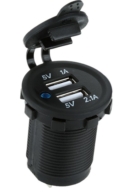 Çift USB 5V/2.1A Araç Şarj Cihazı - Motosiklet, Kamyon, Atv, Tekne (Yurt Dışından)