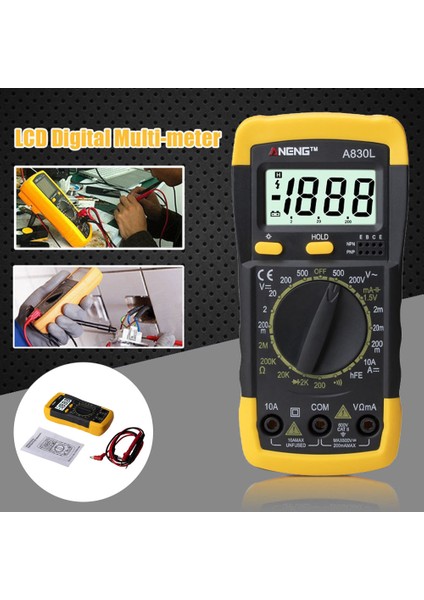 Dijital LCD Multimetre Ac/dc Gerilim Akım Ölçer (Yurt Dışından) indirimleri